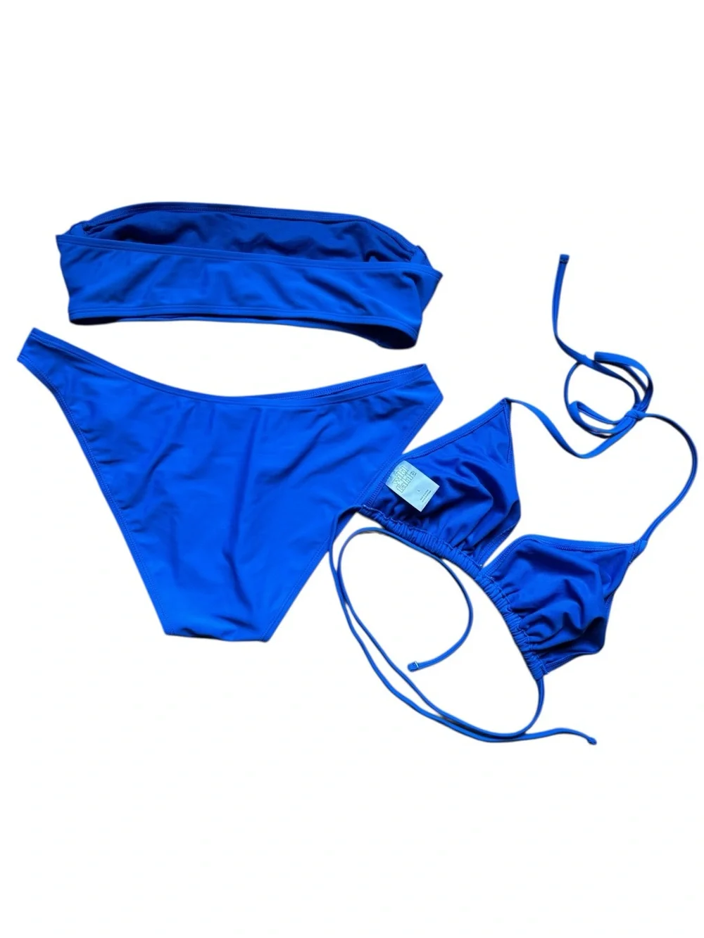 wild fable Royal Blue Three-Piece Bikini Set